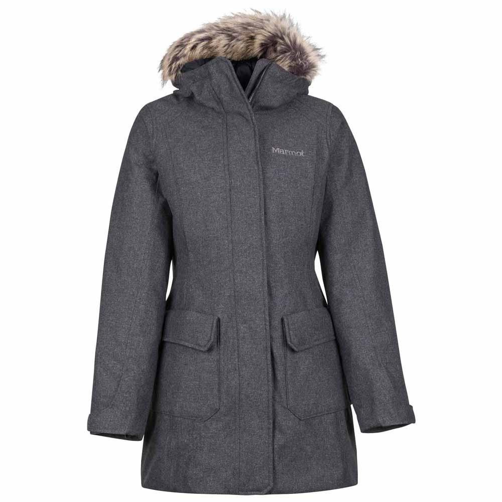 Marmot Georgina Featherless Insulated Coat In Dark Gey View 2